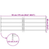 Griglia Finestra Nero 175 x 60 cm Acciaio verniciato a polvere