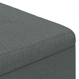 Pouf contenitore Grigio scuro 60 x 60 x 45 cm Tessuto