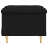 Pouf contenitore con cuscino Nero 60 x 60 x 45 cm Tessuto