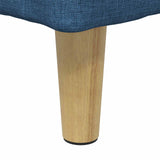 Pouf contenitore con cuscino Blu 60 x 60 x 45 cm Tessuto