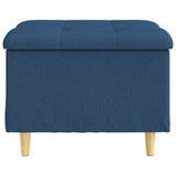 Pouf contenitore con cuscino Blu 60 x 60 x 45 cm Tessuto