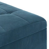 Pouf contenitore con cuscino Blu 60 x 60 x 45 cm Velluto