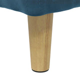 Pouf contenitore con cuscino Blu 60 x 60 x 45 cm Velluto