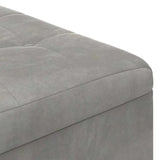 Pouf contenitore Grigio chiaro 60 x 60 x 45 cm Velluto