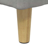 Pouf contenitore Grigio chiaro 60 x 60 x 45 cm Velluto