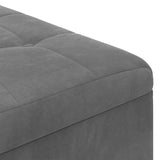 Pouf contenitore Grigio scuro 60 x 60 x 45 cm Velluto