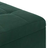 Pouf contenitore Verde Scuro 60 x 60 x 45 cm Velluto