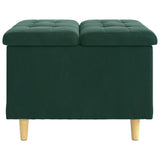 Pouf contenitore Verde Scuro 60 x 60 x 45 cm Velluto