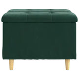 Pouf contenitore Verde Scuro 60 x 60 x 45 cm Velluto