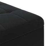 Pouf contenitore con cuscino Nero 60 x 60 x 45 cm Velluto