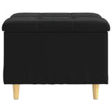 Pouf contenitore con cuscino Nero 60 x 60 x 45 cm Velluto