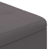 Pouf contenitore Grigio 60 x 60 x 45 cm Pelle sintetica