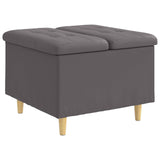 Pouf contenitore Grigio 60 x 60 x 45 cm Pelle sintetica
