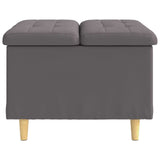 Pouf contenitore Grigio 60 x 60 x 45 cm Pelle sintetica