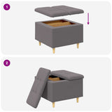Pouf contenitore Grigio 60 x 60 x 45 cm Pelle sintetica
