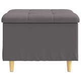 Pouf contenitore Grigio 60 x 60 x 45 cm Pelle sintetica