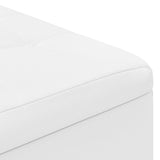 Pouf contenitore Bianco 60 x 60 x 45 cm Pelle sintetica