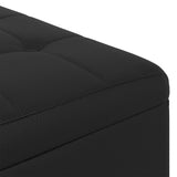 Pouf contenitore Nero 80 x 80 x 45 cm Pelle sintetica