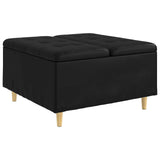 Pouf contenitore Nero 80 x 80 x 45 cm Pelle sintetica