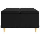 Pouf contenitore Nero 80 x 80 x 45 cm Pelle sintetica