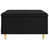 Pouf contenitore Nero 80 x 80 x 45 cm Pelle sintetica
