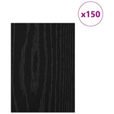Pannelli decorativi 150 pcs Rovere nero 15 x 21 x 0.3 cm