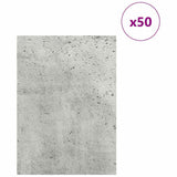 Pannelli decorativi 50 pcs Grigio cemento 15 x 21 x 0.3 cm