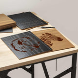 Pannelli decorativi 50 pcs Rovere nero 21 x 30 x 0.3 cm