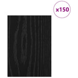 Pannelli decorativi 150 pcs Rovere nero 21 x 30 x 0.3 cm