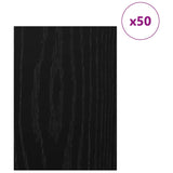 Pannelli decorativi 50 pcs Rovere nero 30 x 42 x 0.3 cm