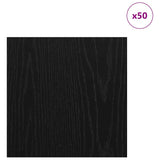 Pannelli decorativi 50 pcs Rovere nero 30 x 30 x 0.3 cm