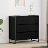 Credenza Rovere Nero 79 x 36 x 75.5 cm Legno truciolato