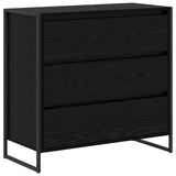 Credenza Rovere Nero 79 x 36 x 75.5 cm Legno truciolato