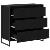 Credenza Rovere Nero 79 x 36 x 75.5 cm Legno truciolato