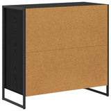Credenza Rovere Nero 79 x 36 x 75.5 cm Legno truciolato