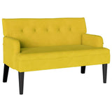 Panca Chesterfield Giallo 112 x 65,5 x 75 cm Velluto
