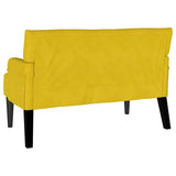 Panca Chesterfield Giallo 112 x 65,5 x 75 cm Velluto
