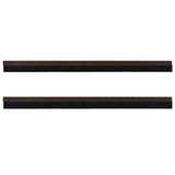 Spazzole per porte autoadesive 2 pcs Marrone 100 cm