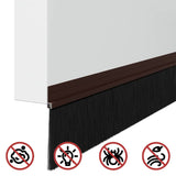 Spazzole per porte autoadesive 2 pcs Marrone 100 cm