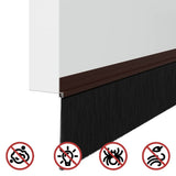 Spazzole per porte autoadesive 2 pcs Marrone 100 cm