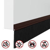 Spazzole per porte autoadesive 6 pcs Marrone 100 cm