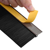 Spazzole per porte autoadesive 12 pcs Marrone 100 cm
