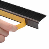 Spazzole per porte autoadesive 2 pcs Marrone 100 cm
