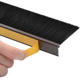 Spazzole per porte autoadesive 2 pcs Marrone 100 cm