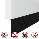 Spazzole per porte autoadesive 2 pcs Marrone 100 cm