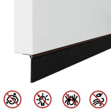 Spazzole per porte autoadesive 6 pcs Marrone 100 cm