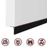 Spazzole per porte autoadesive 12 pcs Marrone 100 cm