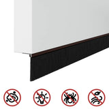 Spazzole per porte autoadesive 12 pcs Marrone 100 cm