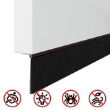 Spazzole per porte autoadesive 12 pcs Marrone 100 cm