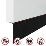 Spazzole per porte autoadesive 12 pcs Marrone 100 cm